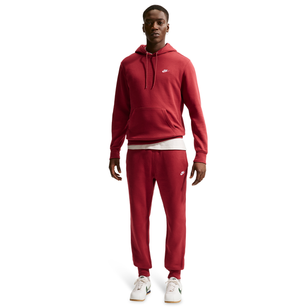 Nike Club Pullover Hoodie - Men's - Red/White - Image 6