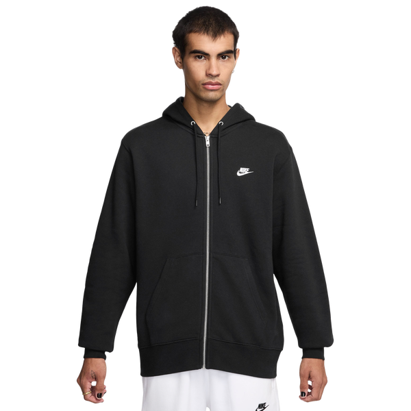 Nike Club Full-Zip Hoodie - Men's - White/Black