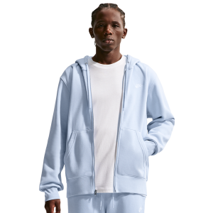 Nike Club Full-Zip Hoodie - Men's - Hydrogen Blue/Hydrogen Blue/White