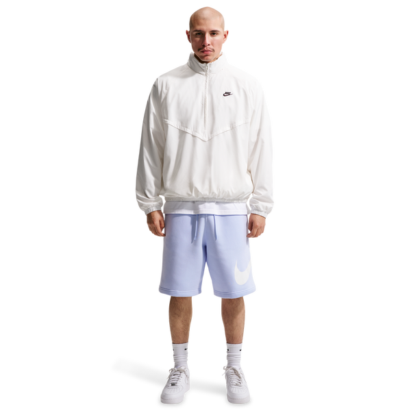 Nike Solo Swoosh Fleece Shorts - Men's - Blue/White - Image 3