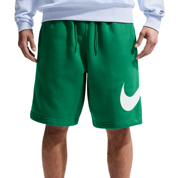 Nike Solo Swoosh Fleece Shorts - Men's - Malachite/White/Malachite