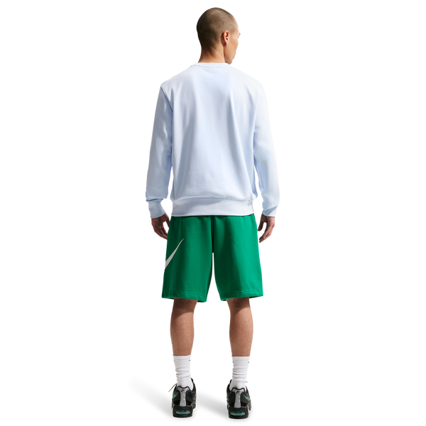 Nike Solo Swoosh Fleece Shorts - Men's - Malachite/White/Malachite - Image 7