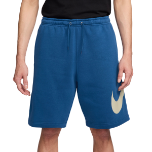 Nike Solo Swoosh Fleece Shorts - Men's - Court Blue/Light Khaki