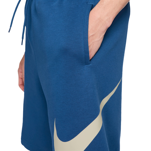 Nike Solo Swoosh Fleece Shorts - Men's - Court Blue/Light Khaki - Image 4