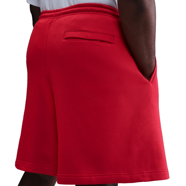 Nike Solo Swoosh Fleece Shorts - Men's - White/Red - Image 3