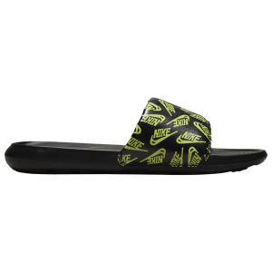 Nike Victori One Slides - Men's - Black/Black/Volt
