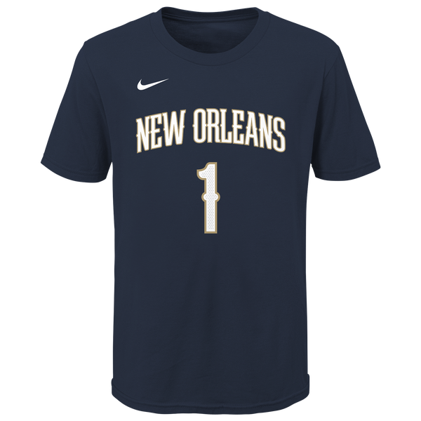 Nike Zion Williamson Pelicans Short Sleeve T-Shirt - Boys' Grade School - Navy/Navy