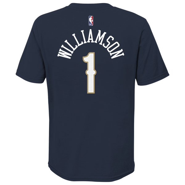 Nike Zion Williamson Pelicans Short Sleeve T-Shirt - Boys' Grade School - Navy/Navy - Image 2