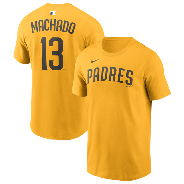 Nike Padres Name & Number T-Shirt - Men's - Yellow