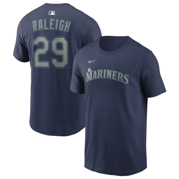 Nike Mariners Name & Number T-Shirt - Men's - Navy