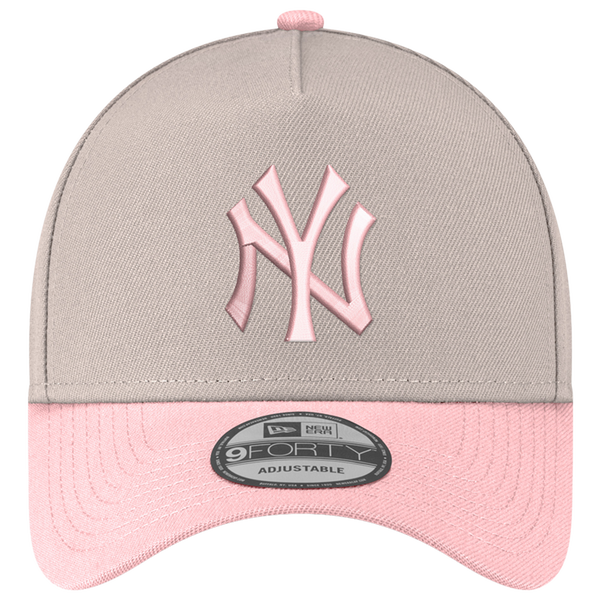 New Era Yankees 940 A Frame Cap - Men's - Silver/Pink - Image 2