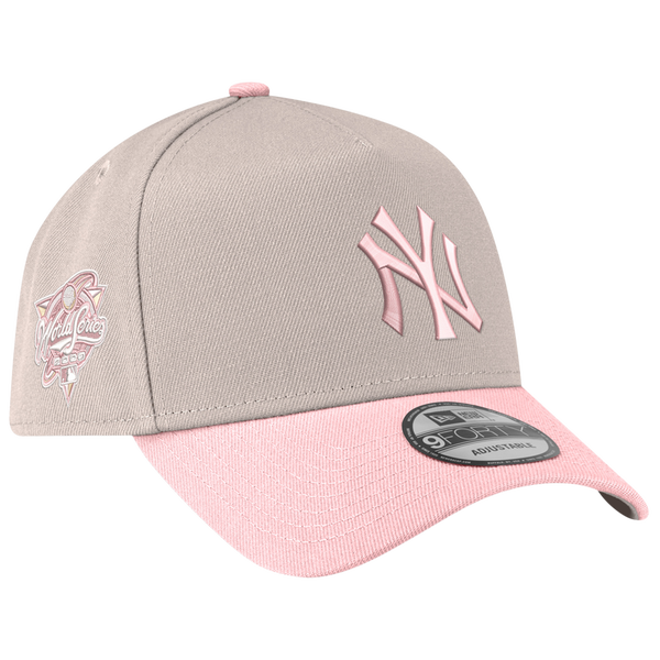 New Era Yankees 940 A Frame Cap - Men's - Silver/Pink - Image 3