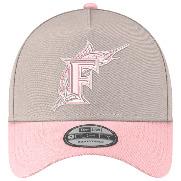 New Era Marlins 940 A-Frame - Adult - Silver/Pink - Image 2