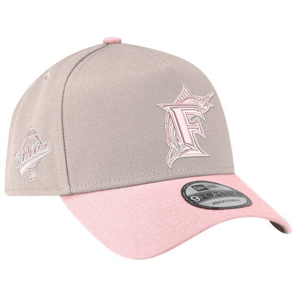 New Era Marlins 940 A-Frame - Adult - Silver/Pink - Image 3