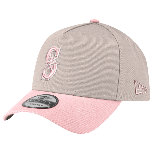 New Era Mariners 940AF Cap - Adult - Silver/Pink