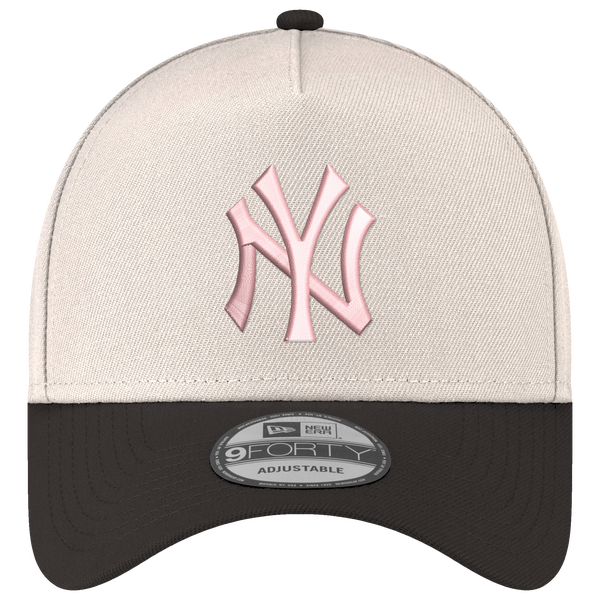 New Era Yankees 940 A Frame Cap - Men's - White/Black - Image 2