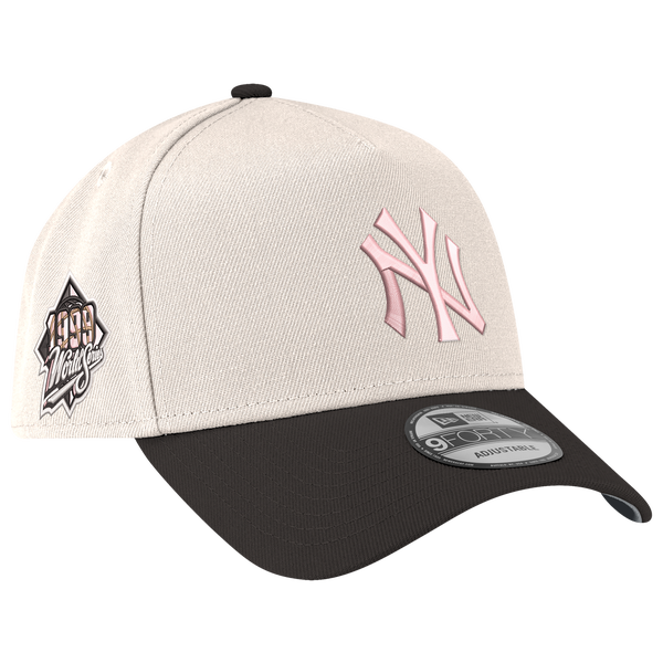 New Era Yankees 940 A Frame Cap - Men's - White/Black - Image 3