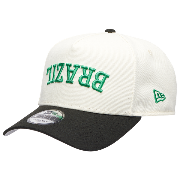 New Era 940AF UPSD Wrdmrk Brazil Cap- - Adult - White/Black