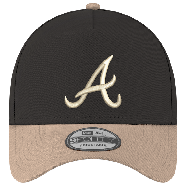 New Era MLB 9FORTY A-Frame - Adult - Black/Tan - Image 2
