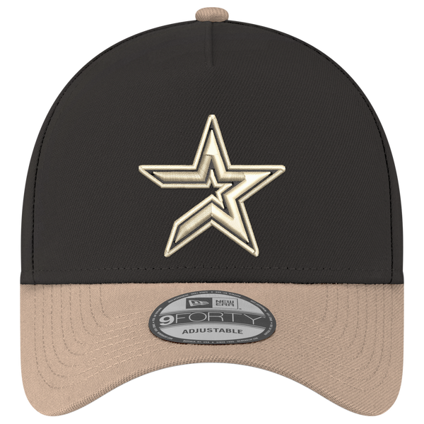 New Era MLB 9FORTY A-Frame - Adult - Black/Tan - Image 2