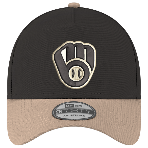 New Era MLB 9FORTY A-Frame - Adult - Black/Tan - Image 2