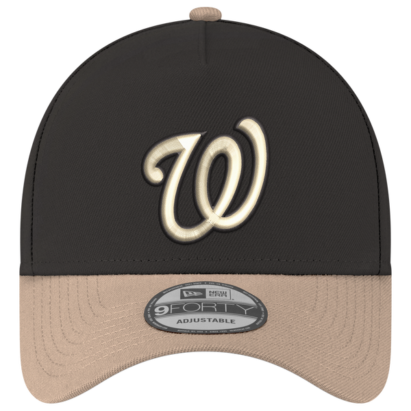 New Era MLB 9FORTY A-Frame - Adult - Black/Tan - Image 2