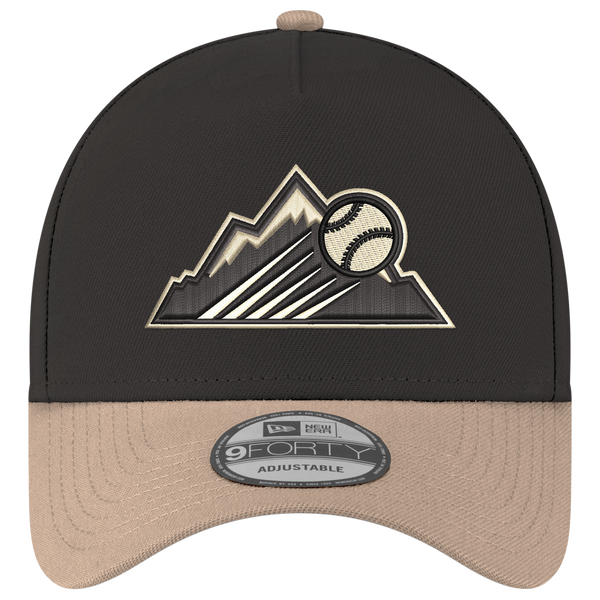 New Era MLB 9FORTY A-Frame - Adult - Black/Tan - Image 2