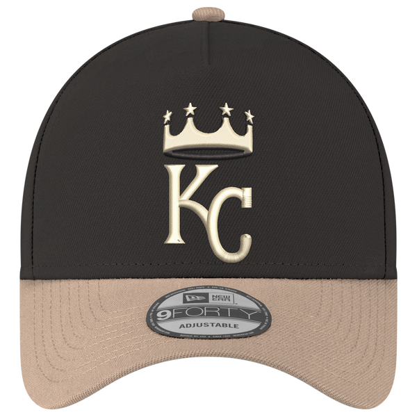 New Era MLB 9FORTY A-Frame - Adult - Black/Tan - Image 2