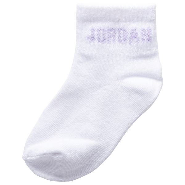 Jordan 6PK Infant Everyday Essential Sock - Girls' Infant - Pink Foam/White/Purple - Image 2