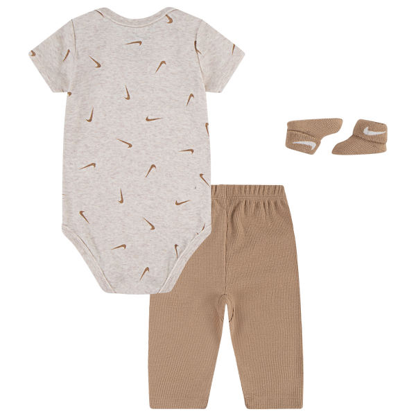 Nike 3 Pack Bodysuit & Waffle Pants - Boys' Infant - Tan - Image 2