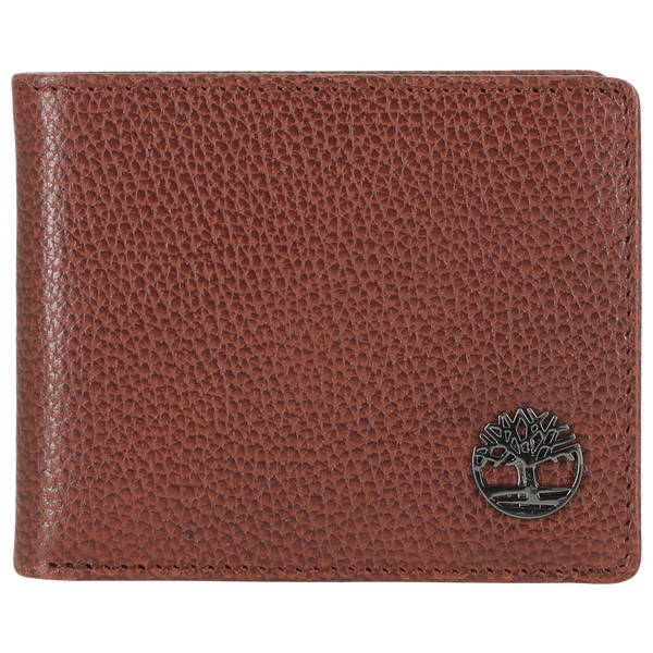 Timberland Metal Tree Logo Passcase Wallet - Men's - Cognac