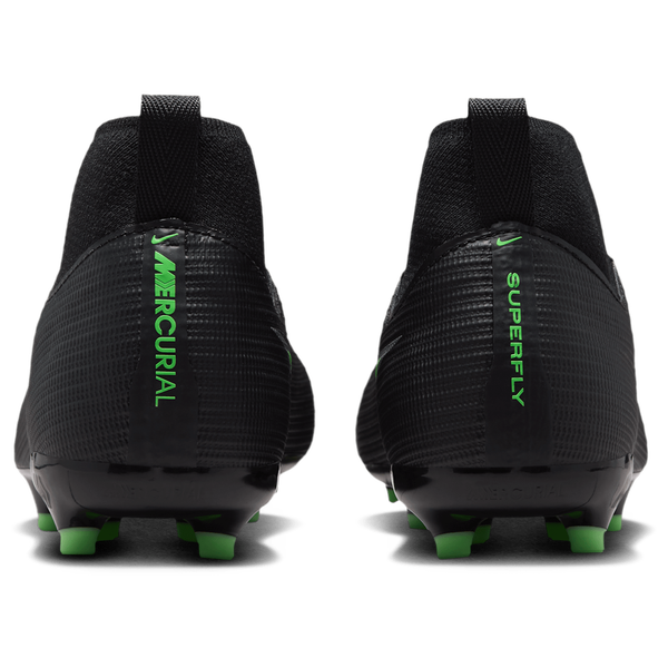 Nike Jr Superfly 11 Academy Fg/Mg T - Boys' Grade School - Black/Illusion Green/Black - Image 3