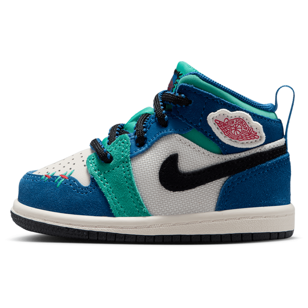 Jordan Jordan 1 Mid SE - Boys' Toddler - Chalk/University Red/True Blue - Image 2