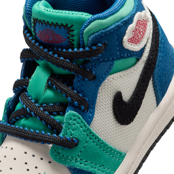 Jordan Jordan 1 Mid SE - Boys' Toddler - Chalk/University Red/True Blue - Image 6