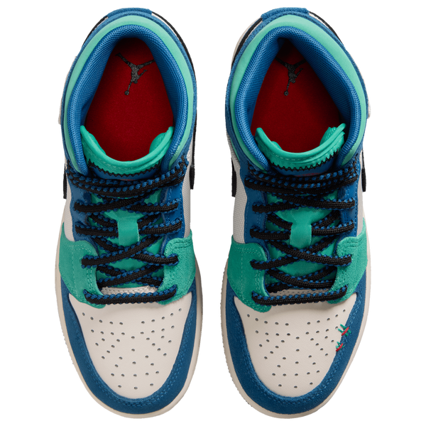 Jordan Air Jordan 1 Mid SE - Boys' Grade School - Chalk/University Red/True Blue - Image 4