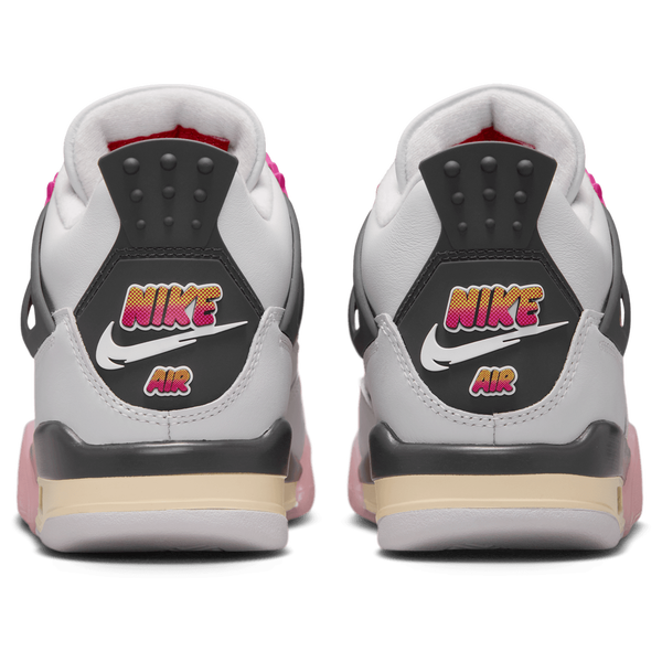 Jordan Retro 4 - Girls' Grade School - Tan/Gray/Pink - Image 3