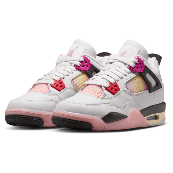 Jordan Retro 4 - Girls' Grade School - Tan/Gray/Pink - Image 6