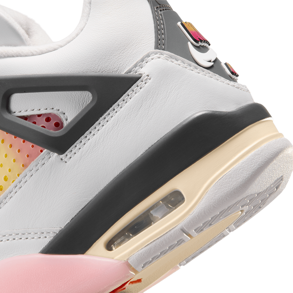 Jordan Retro 4 - Girls' Grade School - Tan/Gray/Pink - Image 8