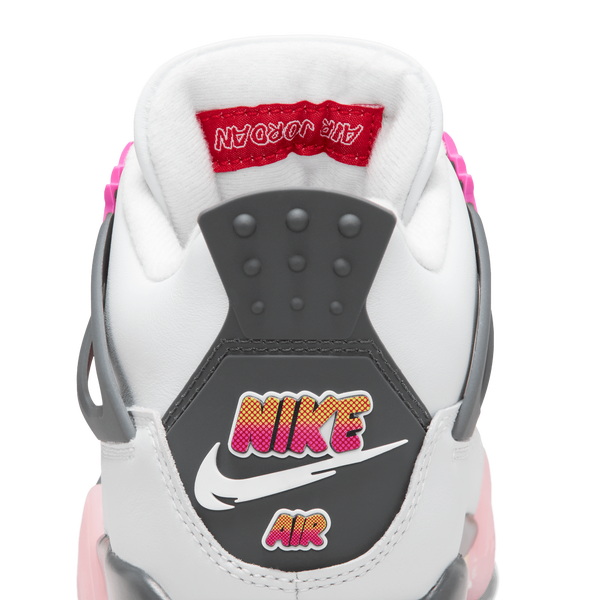 Jordan Retro 4 - Girls' Grade School - Tan/Gray/Pink - Image 9