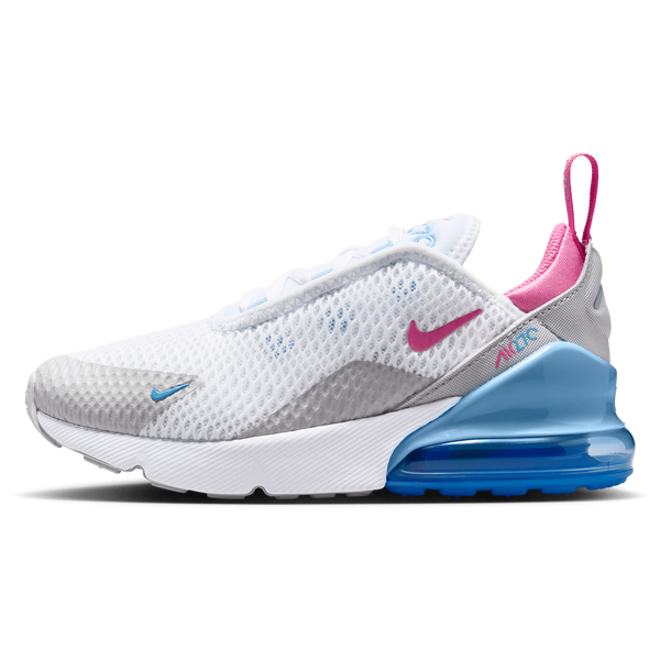 Nike Air Max 270 - Boys' Preschool - White/Pinksicle/Football Blue - Image 2
