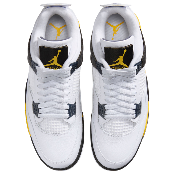 Jordan Air Jordan Retro 4 - Men's - White/Yellow - Image 4