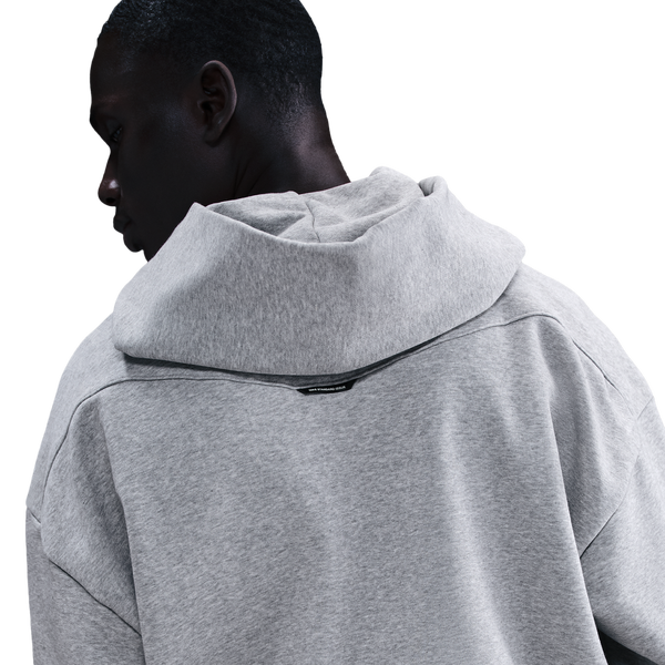 Nike TF SI Brush Hoodie - Men's - Dk Grey Heather/Black - Image 2
