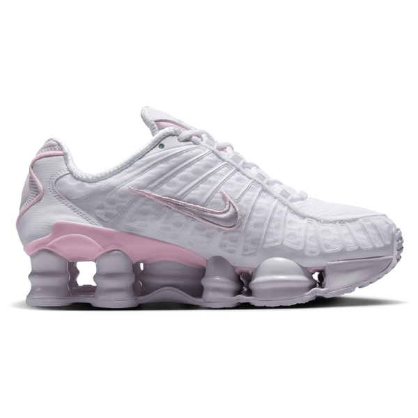 Nike Shox TL - Boys' Grade School - White/Metallic Silver/Pink Foam