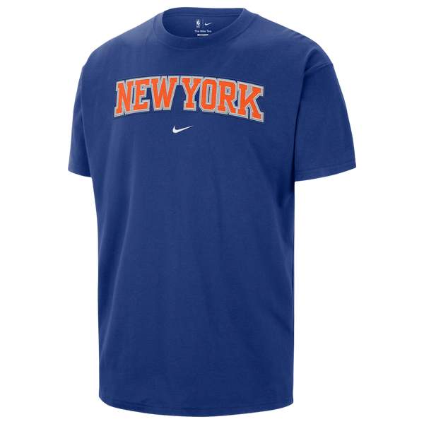 Nike Knicks Wordmark Standard Issue S/S T-Shirt - Men's - Blue