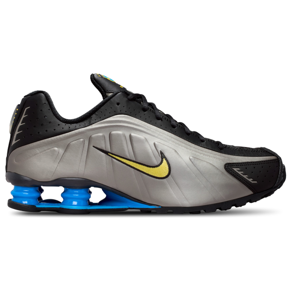 Nike Shox R4 Brazil - Men's - Silver/Black/Blue