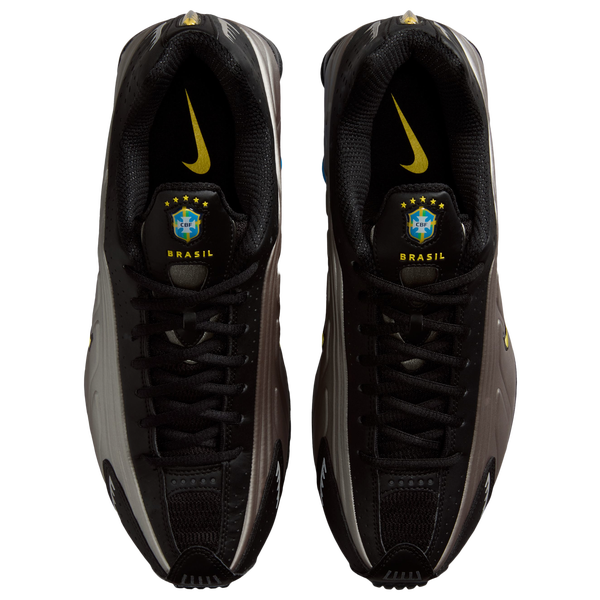 Nike Shox R4 Brazil - Men's - Silver/Black/Blue - Image 4
