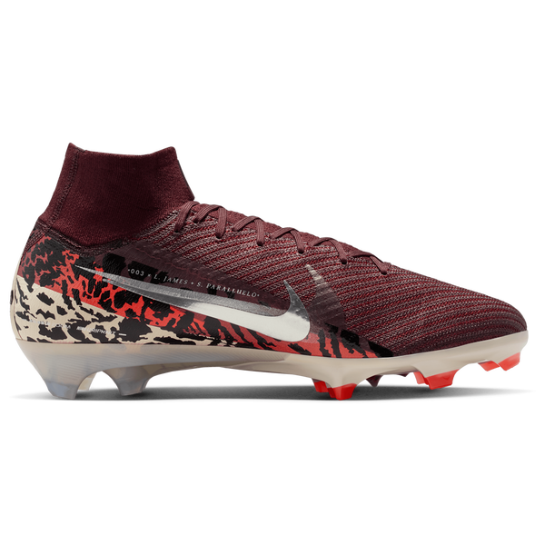 Nike Zoom Superfly 10 Elite FG - Men's - Mtlc Silver/Burgundy Crush/Univ Red