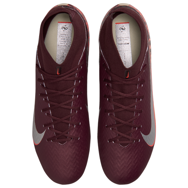Nike Zoom Superfly 10 Academy FG/MG - Men's - Burgundy Crush/Univ Red/Mtlc Silver - Image 4