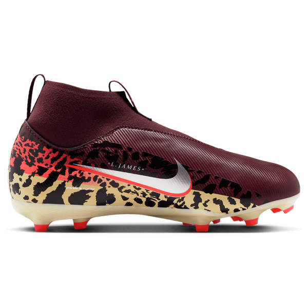 Nike JR Zoom Superfly 10 Acad FG/MG - Boys' Grade School - Burgundy Crush/Metallic Silver/University Red