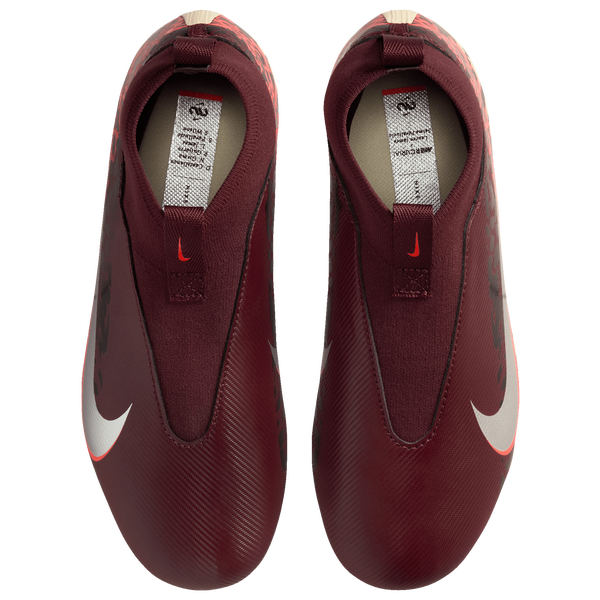 Nike JR Zoom Superfly 10 Acad FG/MG - Boys' Grade School - Burgundy Crush/Metallic Silver/University Red - Image 4